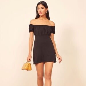 Reformation Black Echo Dress S